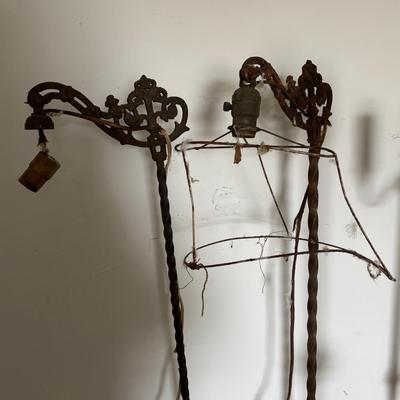 LOT 394: Vintage Floor Lamps - Ready for Re-Wiring or Upcycling