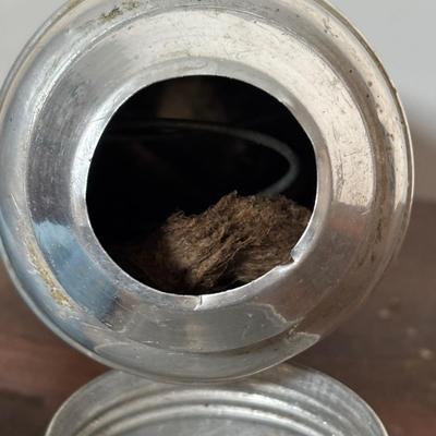 LOT 396: Vintage Hawkeye Basket Refrigerator, Spark Coal, Grill & Blue Metal Lunch Box w/Thermos