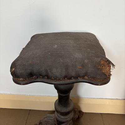 LOT 397: Vintage Adjustable Wooden & Metal Stool along with a