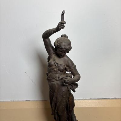 LOT 397: Vintage Adjustable Wooden & Metal Stool along with a