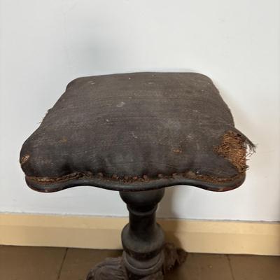 LOT 397: Vintage Adjustable Wooden & Metal Stool along with a