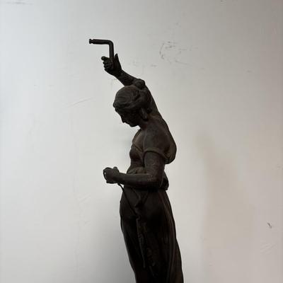 LOT 397: Vintage Adjustable Wooden & Metal Stool along with a