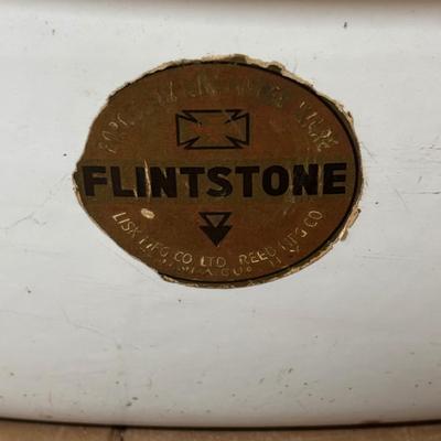 LOT 399: Vintage Enamelware Flintstone Wash Basin/Baby Tub & More