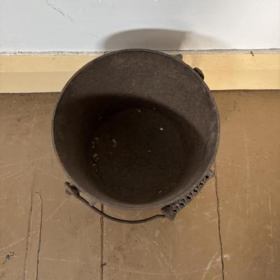 LOT 400: Vintage Primitives: Stoneware Jug, Ladle, Feed Scoops, Long Handles Saucepan & More