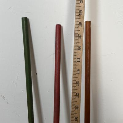 LOT 401: Vintage Children's Collection: Garden Tools, Books, Wooden Pull Toy & Woodend Chairs