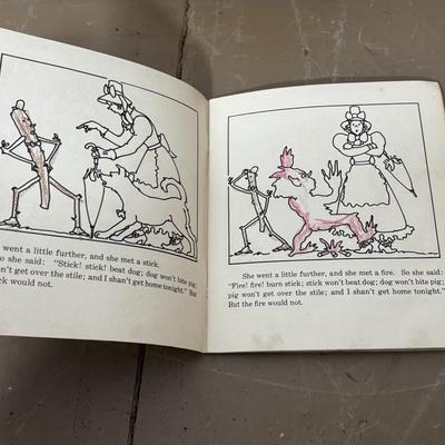 LOT 401: Vintage Children's Collection: Garden Tools, Books, Wooden Pull Toy & Woodend Chairs