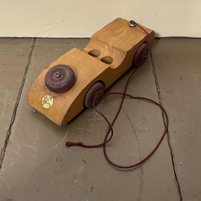 LOT 401: Vintage Children's Collection: Garden Tools, Books, Wooden Pull Toy & Woodend Chairs