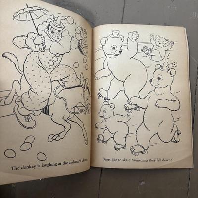 LOT 401: Vintage Children's Collection: Garden Tools, Books, Wooden Pull Toy & Woodend Chairs