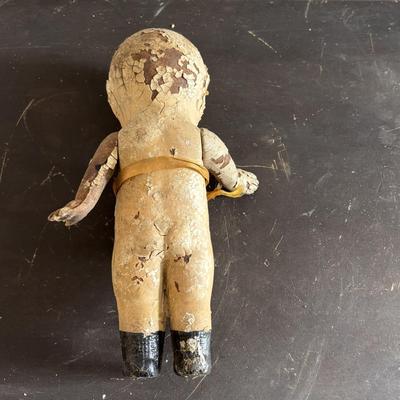 LOT 404 Well Loved Antique Toy Collection: Rudolph Steiner Co. The 15 Puzzle Bakelite Game w/Storage, Composition Doll, Nosey Hound...