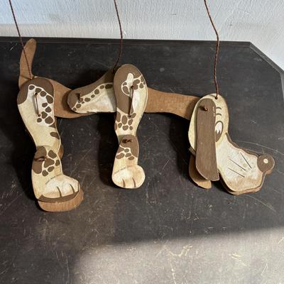 LOT 404 Well Loved Antique Toy Collection: Rudolph Steiner Co. The 15 Puzzle Bakelite Game w/Storage, Composition Doll, Nosey Hound...