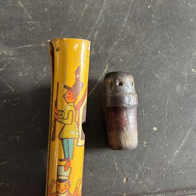 LOT 404 Well Loved Antique Toy Collection: Rudolph Steiner Co. The 15 Puzzle Bakelite Game w/Storage, Composition Doll, Nosey Hound...