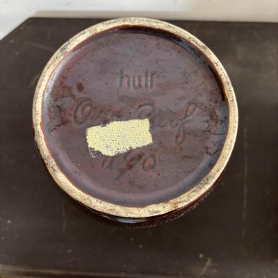 LOT 408: Boscul Coffee Tin, Log Cabin Syrup Tin,"Pure Fresh" Milk Caps, Imperial Tin Milk Caps, Puritan Baked Beans Jar, Hull,...