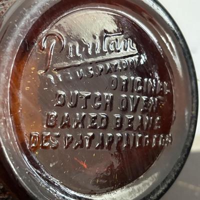 LOT 408: Boscul Coffee Tin, Log Cabin Syrup Tin,"Pure Fresh" Milk Caps, Imperial Tin Milk Caps, Puritan Baked Beans Jar, Hull,...