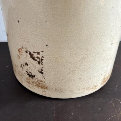 LOT 409: Vintage Stoneware Collection: #1 & #3 Bean Pots/Food Storage Crocks (no lids), Jugs & Amber Glass Bottle