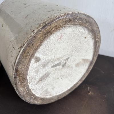 LOT 409: Vintage Stoneware Collection: #1 & #3 Bean Pots/Food Storage Crocks (no lids), Jugs & Amber Glass Bottle