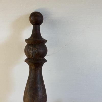 LOT: 410: Antique Wooden Plate & Cup Holder/ Spices Rack 40" in length