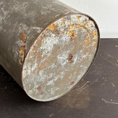 LOT 411: Vintage Kitchen: Butter Churn, Rustic Tin, Measuring Cup & Scale