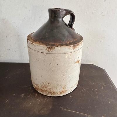 LOT 412: Antique Finley Acker's Salt Glaze Jug & Unmarked Jug