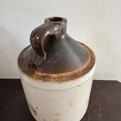 LOT 412: Antique Finley Acker's Salt Glaze Jug & Unmarked Jug
