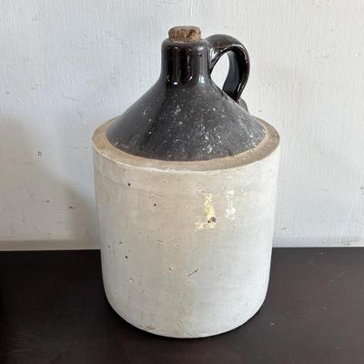 LOT 413: Vintage Copenhagen Stoneware Snuff Jar & Antique Stoneware Jugs