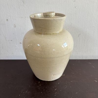 LOT 413: Vintage Copenhagen Stoneware Snuff Jar & Antique Stoneware Jugs