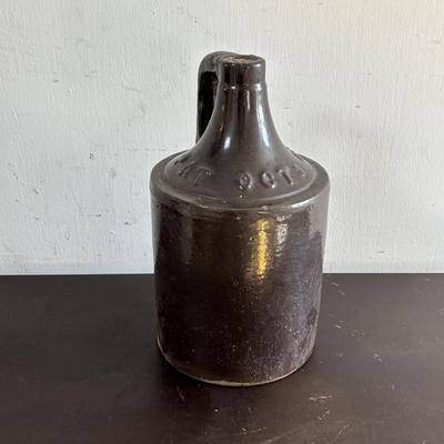 LOT 413: Vintage Copenhagen Stoneware Snuff Jar & Antique Stoneware Jugs