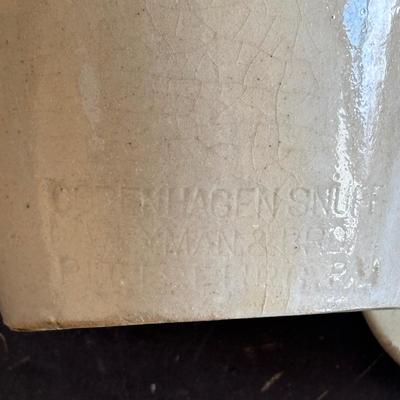 LOT 413: Vintage Copenhagen Stoneware Snuff Jar & Antique Stoneware Jugs