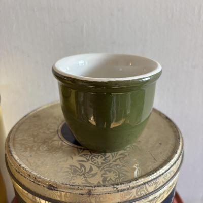 LOT 415: Vintage Tins: Tetley Tea Bags, Princess Hard Candies, Jane Parker Potato Chips, H. Fox & Co. Double Sided Glass Bottle/Bank...