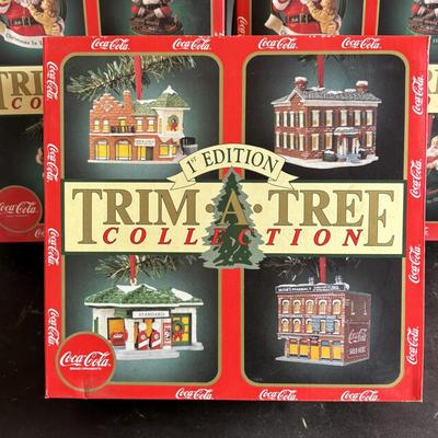 LOT 416: Trim-A-Tree Coca-Cola Ornament Collection - 3 Sets of 4