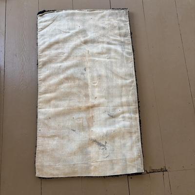 LOT 418: Vintage 1960s Color Block Latch Hook Area Rugs