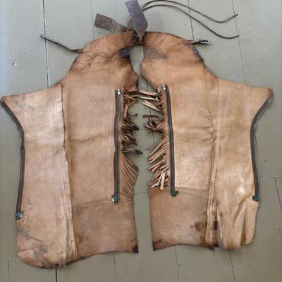LOT 419: Vintage Western Leather Chaps