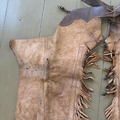 LOT 419: Vintage Western Leather Chaps