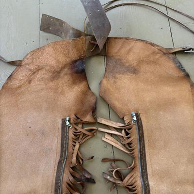 LOT 419: Vintage Western Leather Chaps