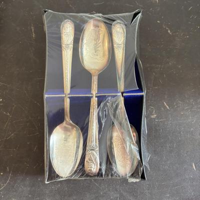 LOT 420: Clevenger Bros. White Horse Historical Society Amethyst Bottle, Holly City Bottle & Paper Weight President Spoon Collection,...