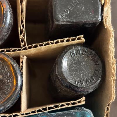 LOT 420: Clevenger Bros. White Horse Historical Society Amethyst Bottle, Holly City Bottle & Paper Weight President Spoon Collection,...