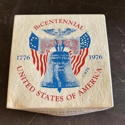 LOT 420: Clevenger Bros. White Horse Historical Society Amethyst Bottle, Holly City Bottle & Paper Weight President Spoon Collection,...