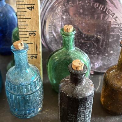 LOT 420: Clevenger Bros. White Horse Historical Society Amethyst Bottle, Holly City Bottle & Paper Weight President Spoon Collection,...