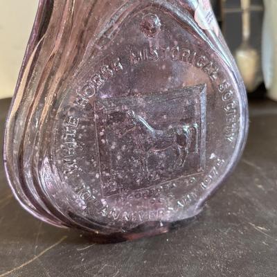LOT 420: Clevenger Bros. White Horse Historical Society Amethyst Bottle, Holly City Bottle & Paper Weight President Spoon Collection,...