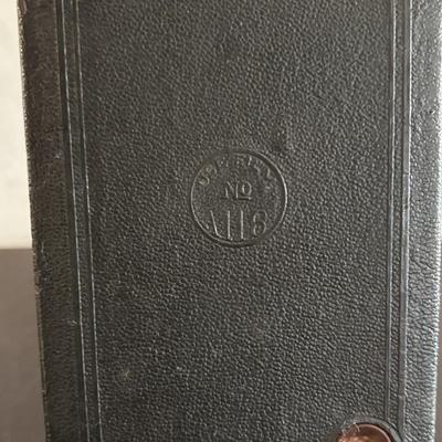 LOT 422: Vintage Kodak Collection: Dark Room Lantern, Dark Room Footed Beaker & No. 1A Pocket Camera