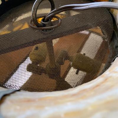 LOT 434: Vintage/Antique Large Slag Glass Hanging Lamp