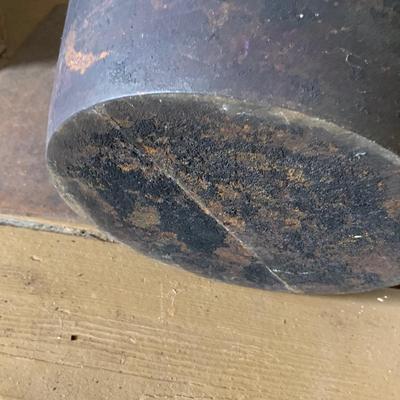 LOT 436: Vintage/Antique Cast Iron Pot with Handle, Cast Iron Tea Kettle and a Large Clever without a Handle