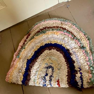 LOT 438: Set of 3 Handcrafted Primitive Braided Oval Rag Rugs