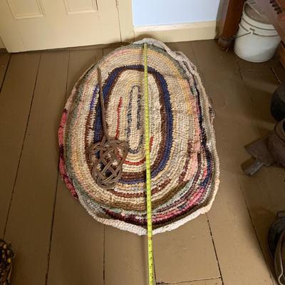 LOT 438: Set of 3 Handcrafted Primitive Braided Oval Rag Rugs