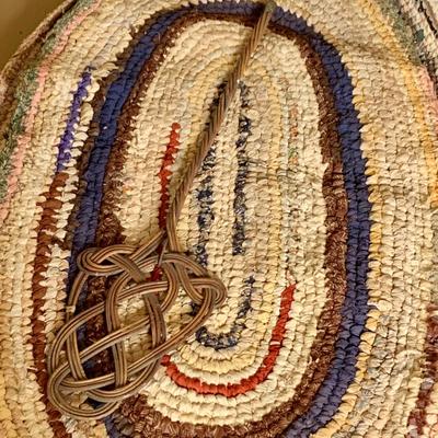 LOT 438: Set of 3 Handcrafted Primitive Braided Oval Rag Rugs