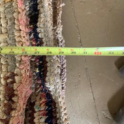 LOT 438: Set of 3 Handcrafted Primitive Braided Oval Rag Rugs