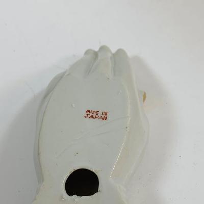 LOT439: Lenox Bud Vase and Small Gold Rimmed Lemon Shaped Nut Bowl, Crystal Compote and More