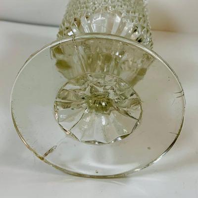LOT439: Lenox Bud Vase and Small Gold Rimmed Lemon Shaped Nut Bowl, Crystal Compote and More