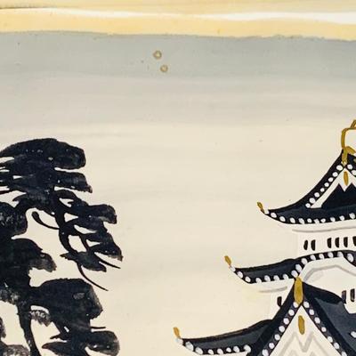 LOT 442: Asian Inspired Collection Including 3 Shiwan Ceramic Fishermen, 2 Beautiful Japanese Silk Landscapes and More