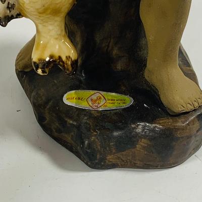 LOT 442: Asian Inspired Collection Including 3 Shiwan Ceramic Fishermen, 2 Beautiful Japanese Silk Landscapes and More