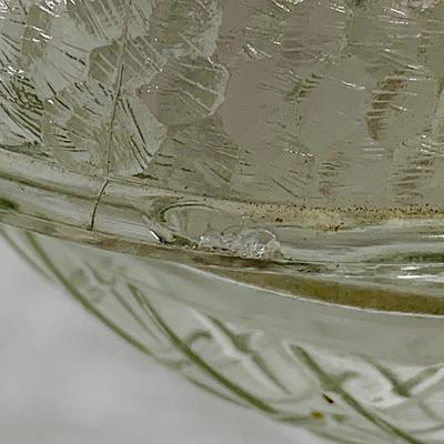 LOT444: Vintage Uranium Glass Measuring Cup, Mini Wood Rolling Pins, Mini Cake Pans, Mini Bunt Cake Pans and a Glass Hen on a Nest